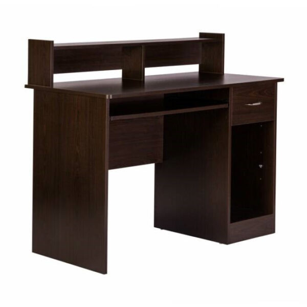 Contemporary Home Office Computer Desk in Espresso wooden style Finish