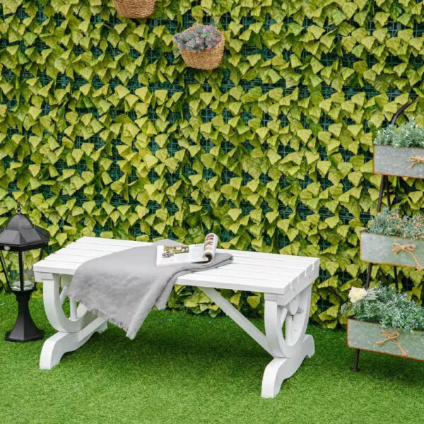 Outdoor Farmhouse Fir wooden style 2-Person Garden Bench in White Finish
