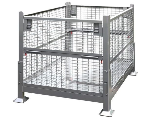 Collapsible Industrial Full Welded Heavy Duty Steel Demountable Cage Pallet